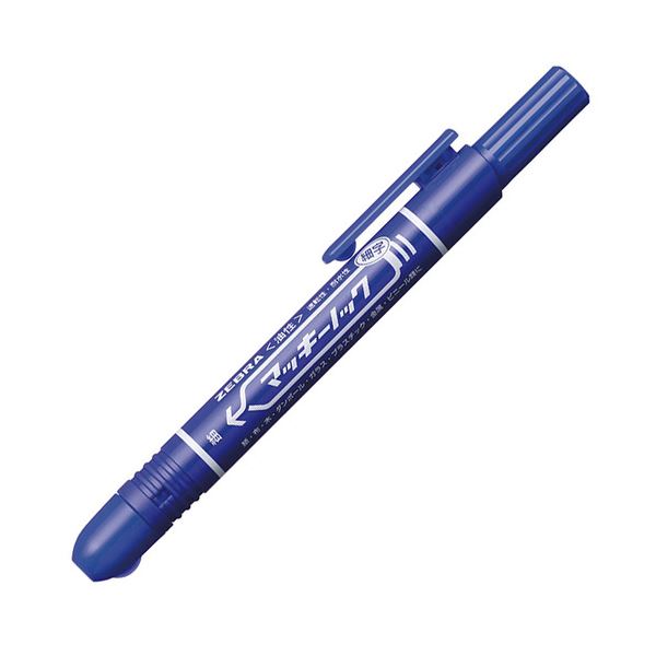 (まとめ) ゼブラ 油性マーカー マッキーノック 細字 青 P-YYSS6-BL 1本 【×50セット】