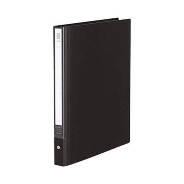 （まとめ）コクヨ クリヤーブック（NEOS） 替紙式 A4タテ 30穴 10ポケット付属 背幅27～40mm ブラック ラ-NE720D1冊【×10セット】
