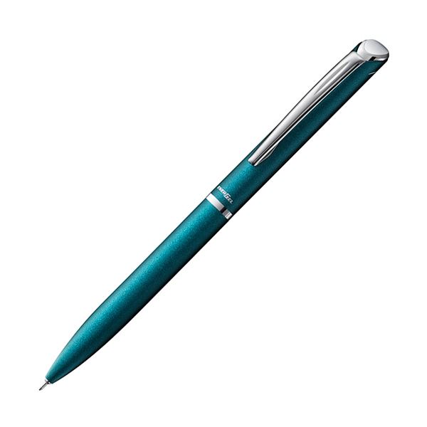 (まとめ) ぺんてる ゲルインキボールペンエナージェル フィログラフィ 0.5mm 黒 （軸色：ターコイズブルー） BLN2005S 1本 【×10セット】