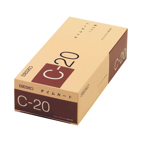 (まとめ) セイコープレシジョン セイコー用タイムカード 20日締 日付印字あり C-20カ-ド 1パック(100枚) 【×10セット】 17,073円