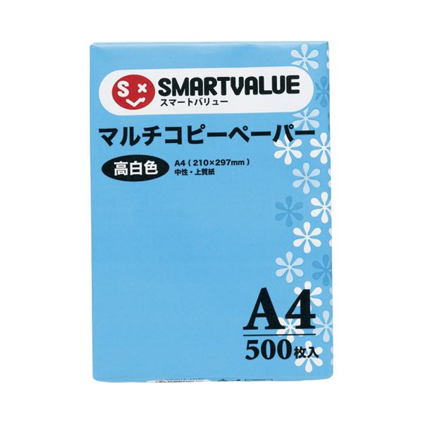 （まとめ） スマートバリュー コピーペーパー高白色 A4 500枚 A032J【&times;10セット】｜QUOLI