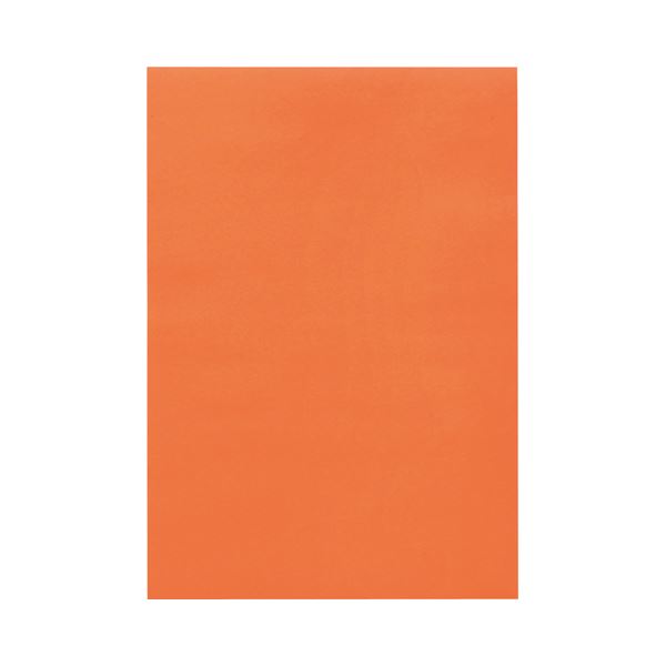 (まとめ) TANOSEE 色画用紙 四つ切 だいだい 1パック（10枚） 【×30セット】