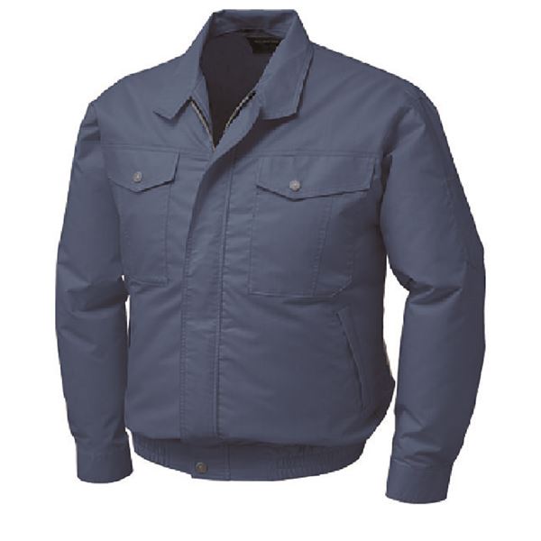 KU91710 空調服 R 綿・ポリ混紡 制電長袖ブルゾン 服のみ ダークブルー XL｜QUOLI