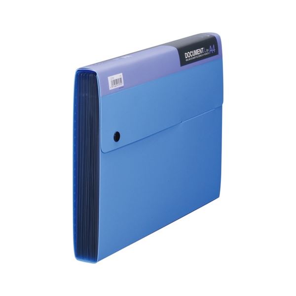 キングジム ドキュメントファイル A4・Lタイプ PP表紙 13ポケット 青 2276 1セット(5冊)