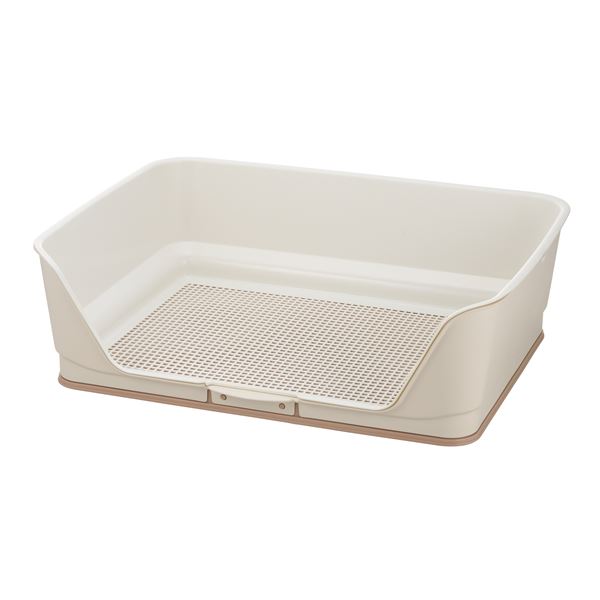 (まとめ)お掃除簡単ステップ壁付トイレ ワイド アイボリー (ペット用品) (×2セット)|QUOLI