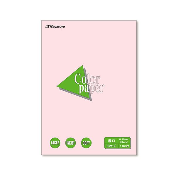 (まとめ) 長門屋商店 Color Paper B5 厚口 さくら ナ-4319 1冊（100枚） 【×30セット】