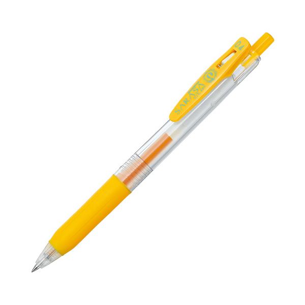 (まとめ) ゼブラ ゲルインクボールペン サラサクリップ 0.4mm 黄 JJS15-Y 1本 【×100セット】|QUOLI