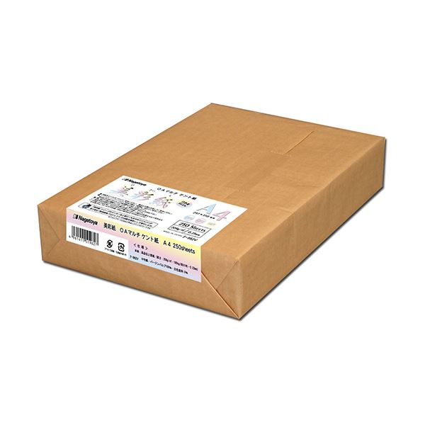 (まとめ) 長門屋商店 OAマルチケント紙 美彩紙 A4 ナ-962V 1パック（250枚） 【×5セット】