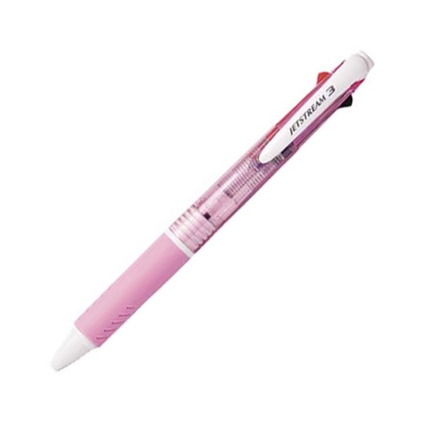 (まとめ) 三菱鉛筆 3色ボールペン ジェットストリーム 0.7mm （軸色 ピンク） SXE340007.13 1本 【×30セット】