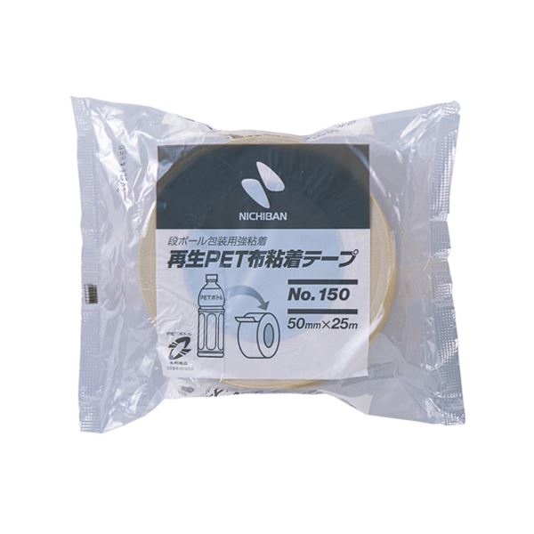 (まとめ) ニチバン 再生PET布粘着テープ 50mm×25m 150-50 1巻 【×30セット】