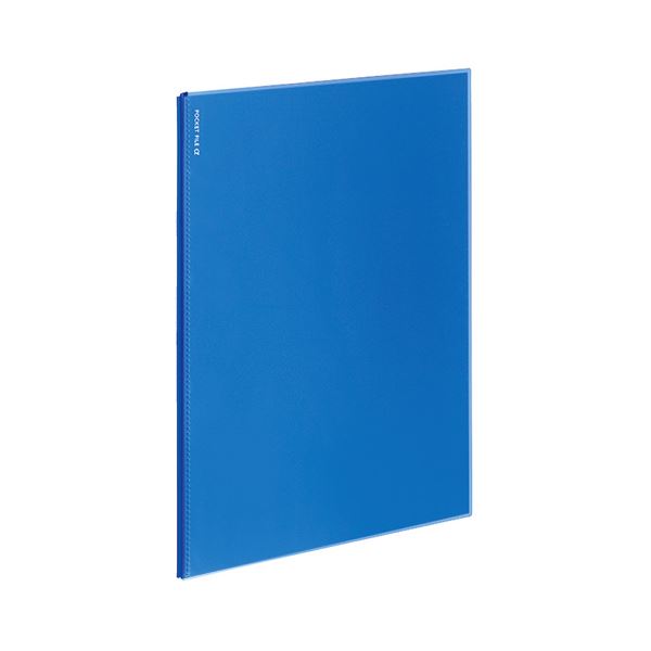 (まとめ)コクヨ ポケットファイルα(ノビータα)固定式 A4タテ 6ポケット 背幅3mm 青 ラ-NF6B 1セット(10冊)【×5セット】