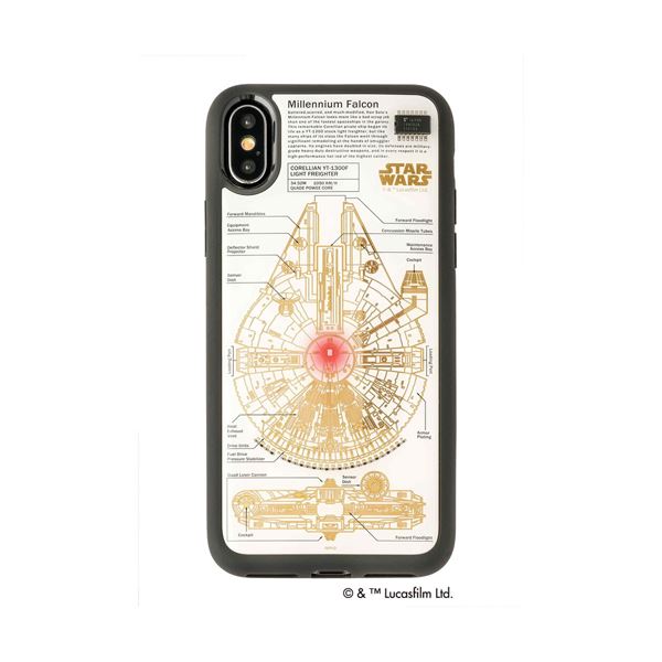 STAR WARS スター・ウォーズ グッズコレクション FLASH M-FALCON 基板アート iPhone Xケース 白 F10W｜QUOLI