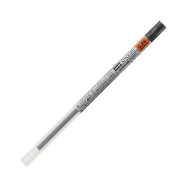 (まとめ) 三菱鉛筆 ゲルインクボールペンスタイルフィット 替芯 0.28mm ブラック UMR10928.24 1セット（10本） 【×10セット】