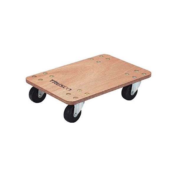 TRUSCO 合板平台車 プティカルゴ 450×300mm ゴム車 PC-3045G 1台 完成品|QUOLI