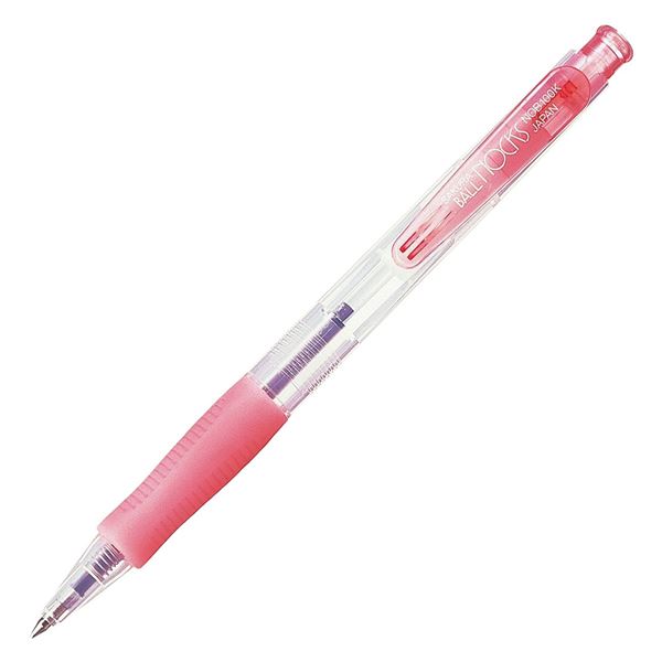 (まとめ) サクラクレパス 油性ボールペンノックスボール100K 0.7mm 黒 (軸色 ももいろ) NOB100K#20 1本 【×100セット】|QUOLI