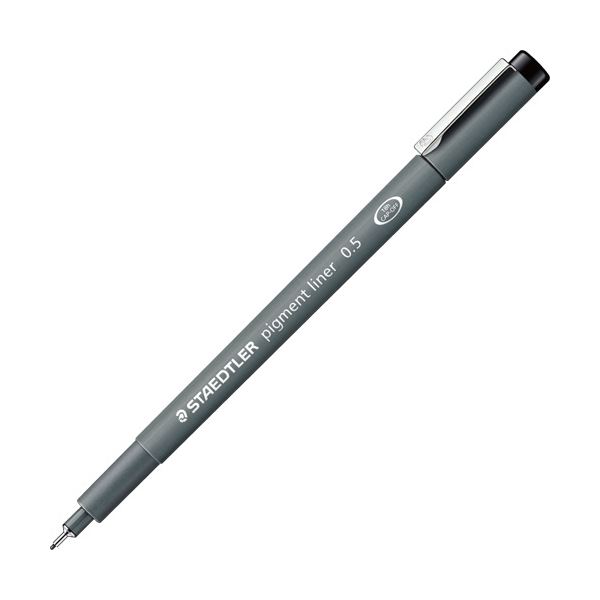 (まとめ)ステッドラー ピグメントライナー0.5mm 黒 308 05-9 1セット(10本)【×2セット】
