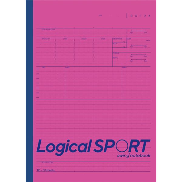 （まとめ） ロジカルスポーツノート ノ-B590A-P ピンク【×20セット】