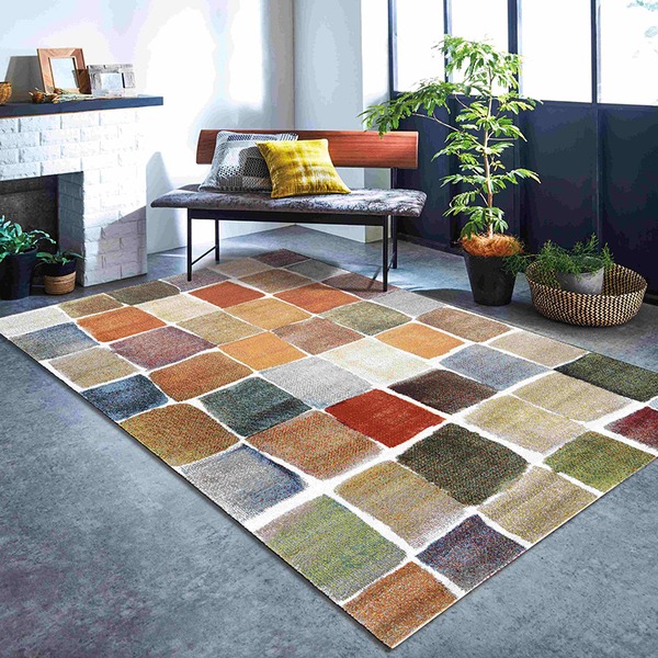 トルコ製 ウィルトン織カーペット『パレット RUG』約200×250cm【代引不可】|QUOLI