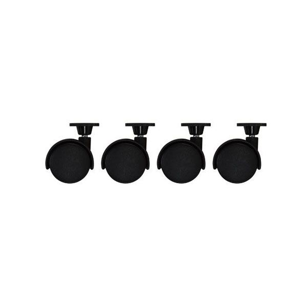 like-it専用 スライドキャスター 【4個入り ブラック】 幅38×奥行53×高さ59mm 【20個セット】|QUOLI