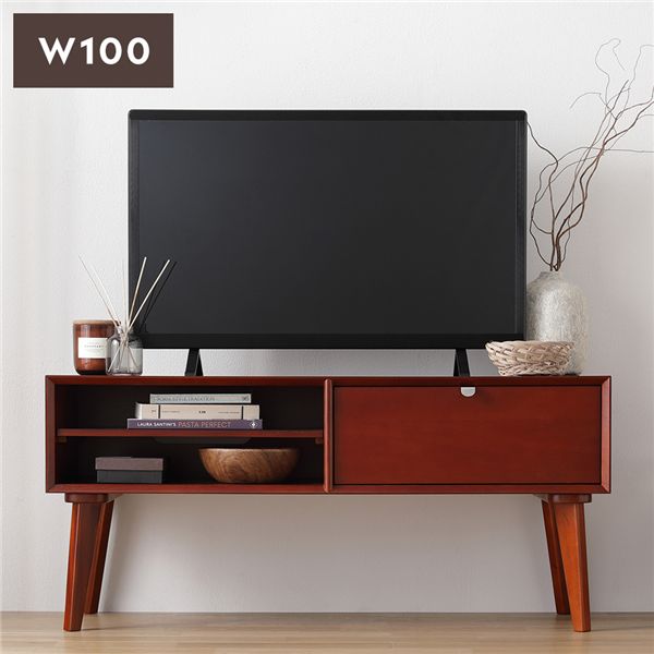 北欧ヴィンテージ調 AVボード/テレビ台 【Sサイズ】 幅100cm×奥行40cm×高さ46cm 木製【代引不可】