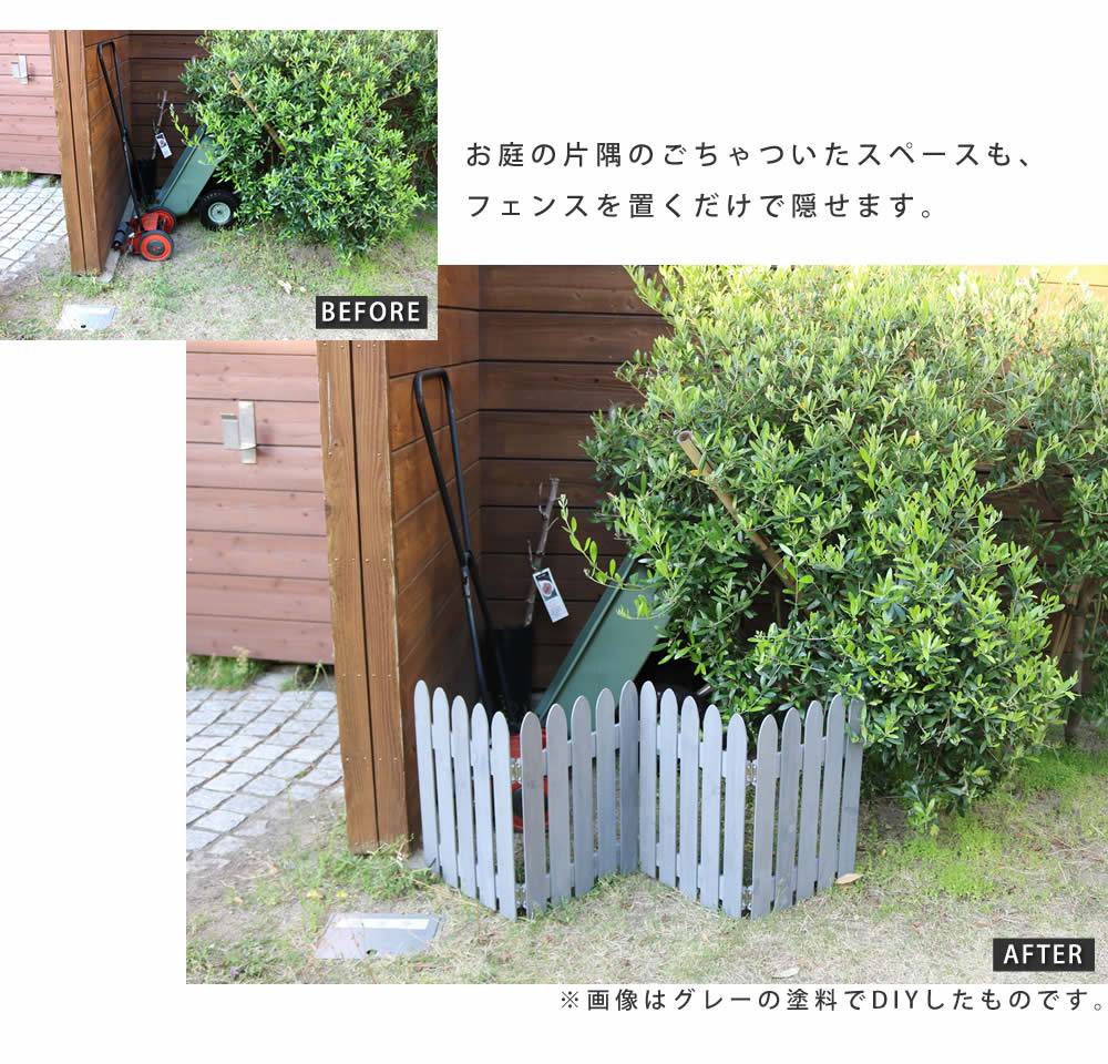 楽天市場 フェンス 折りたたみ 木製 ガーデンフェンス 外構 Diy 屋外 自立 簡易 柵 庭 本体 おしゃれ 花壇 目隠し 白 ペット 置くだけ 板材 ウッド調 風よけ Quoli