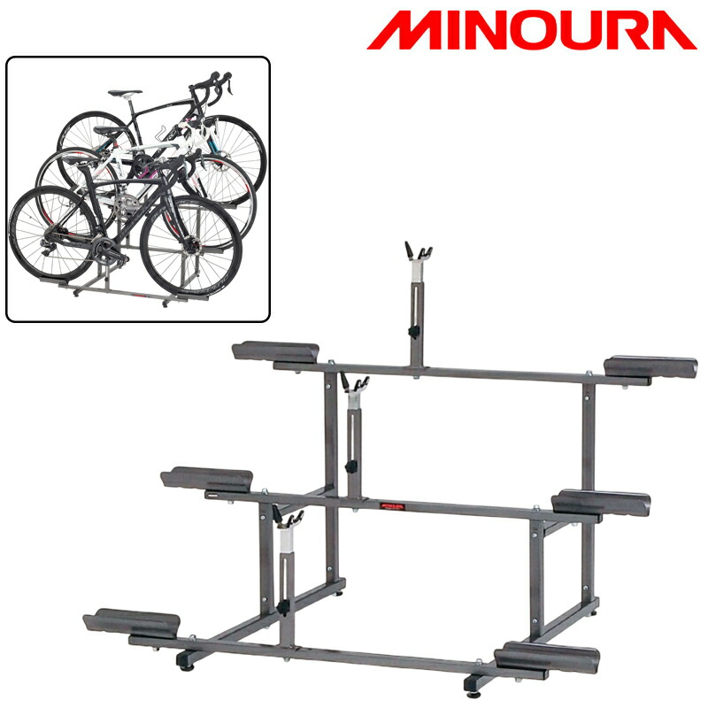 楽天市場】MINOURA ミノウラ 箕浦 雛壇式3台用展示台 EBS-3 自転車用