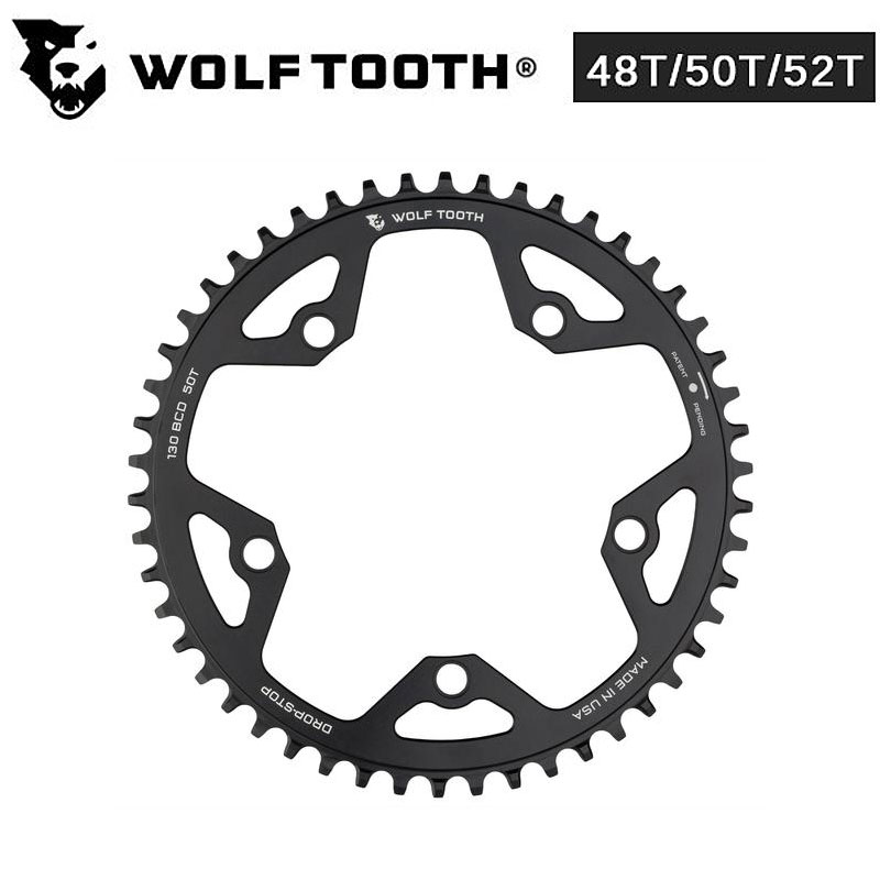 いラインアップ ウルフトゥース Drop stop Chainring ドロップストップチェーンリング 130BCD 5Bolt 38T 40T  42T Wolftooth fucoa.cl
