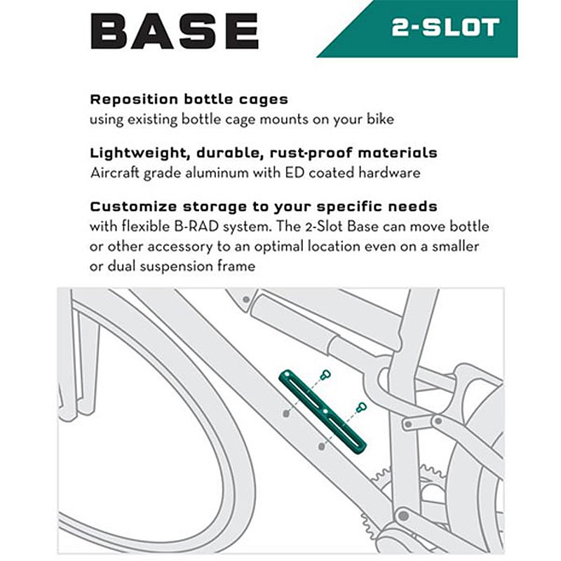 ウルフトゥース増設用ボトルケージ台座B-RAD2SlotBaseMount(ビーラッド2スロットベースマウント)の9枚目の商品画像