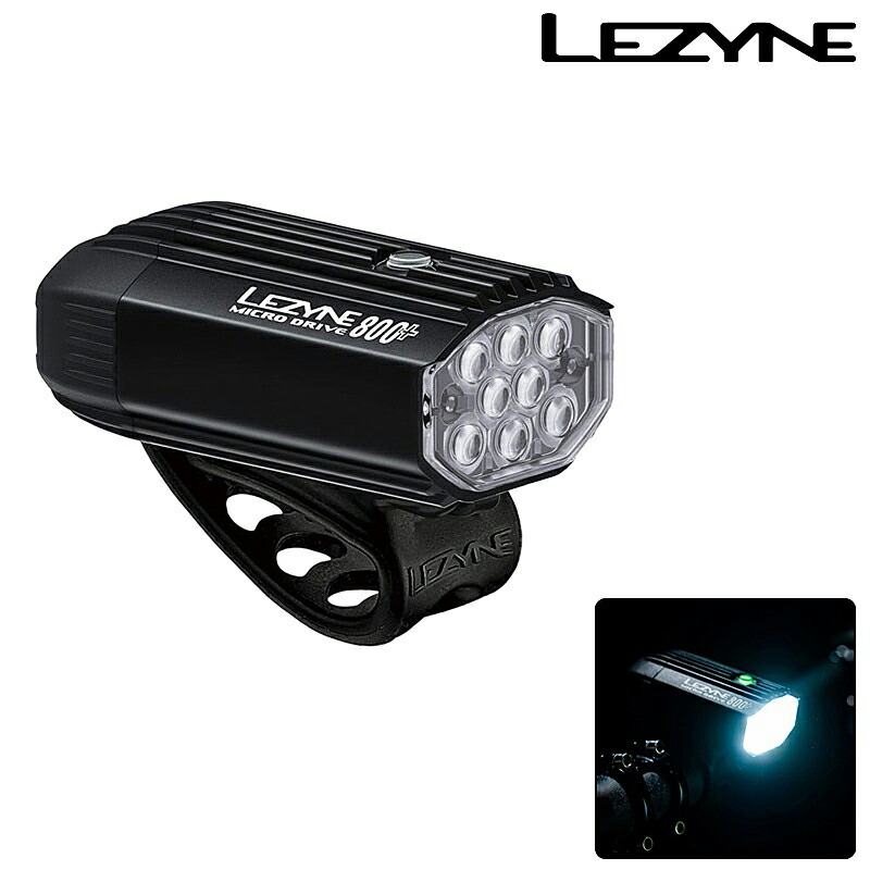 レザイン MICRO DRIVE 800+（マイクロドライブ800+）フロントライト 充電式 800ルーメン LEZYNE