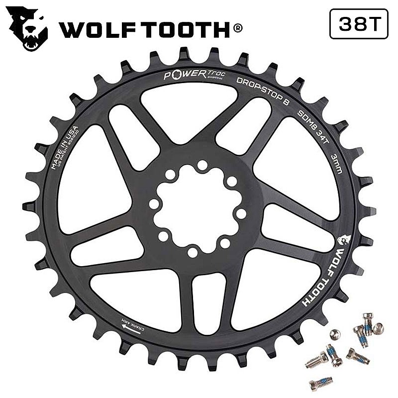 ウルフトゥース ELLIPTICAL DIRECT MOUNT CHAINRING FOR SRAM 8-BOLT 38T Wolftooth