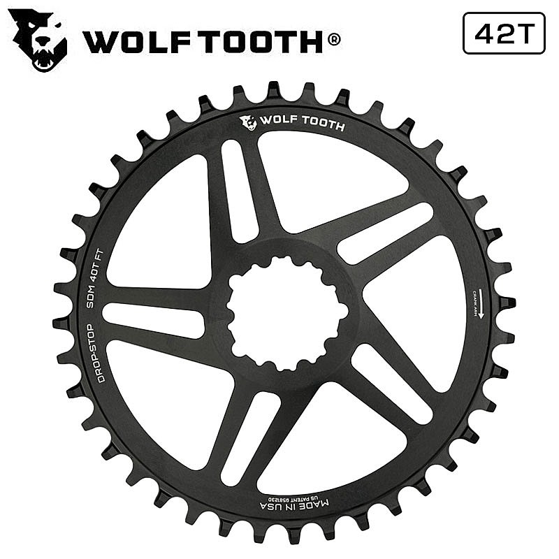 ウルフトゥース DIRECT MOUNT CHAINRING （ダイレクトマウントチェーンリング）FOR SRAM 42T COMPATIBLE WITH SRAM FLATTOP Wolftooth チェーンリング-自転車用パーツ-自転車・サイクリング