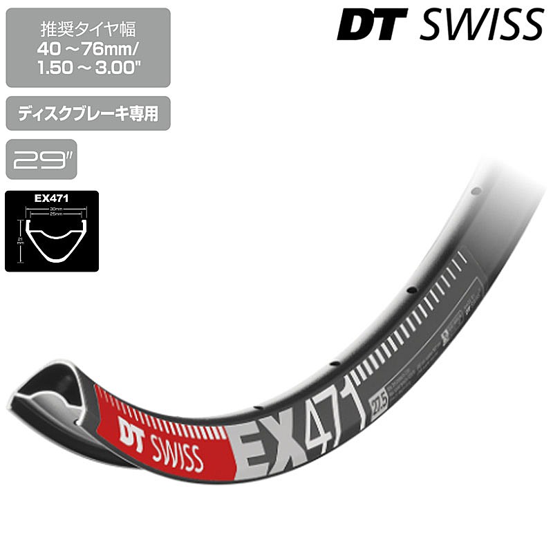 DTスイス連邦 EX471 リム 29in レコード盤打ちきり専用 DT SWISS