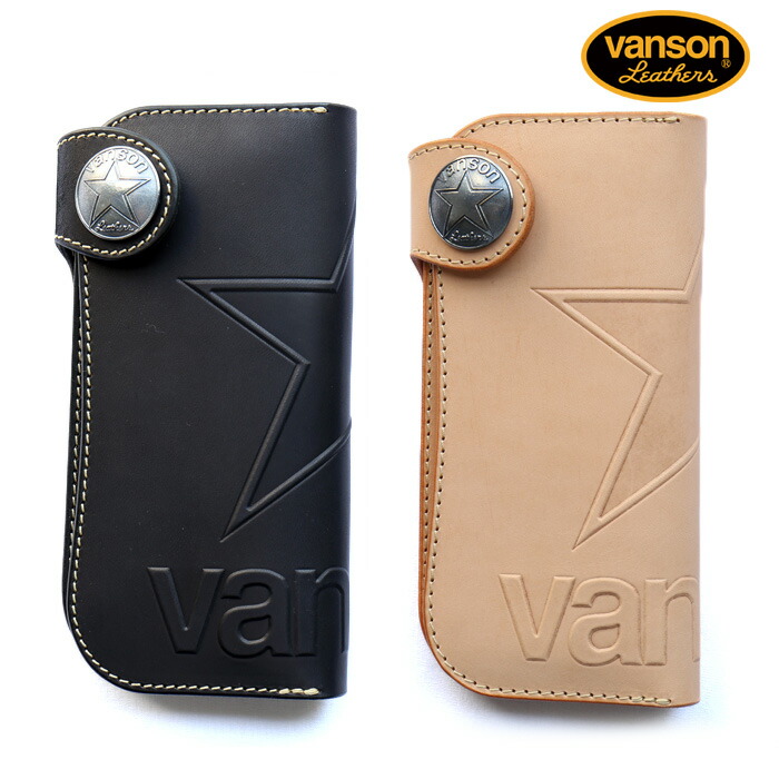 VANSON バンソン ロングウォレット 長銭入れ コンチョ 栃木なめし革 vp-115-01