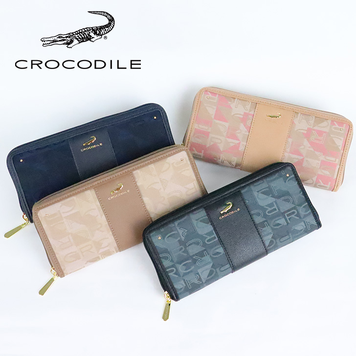 楽天市場】財布 レディース 長財布 ラウンドファスナー CROCODILE 