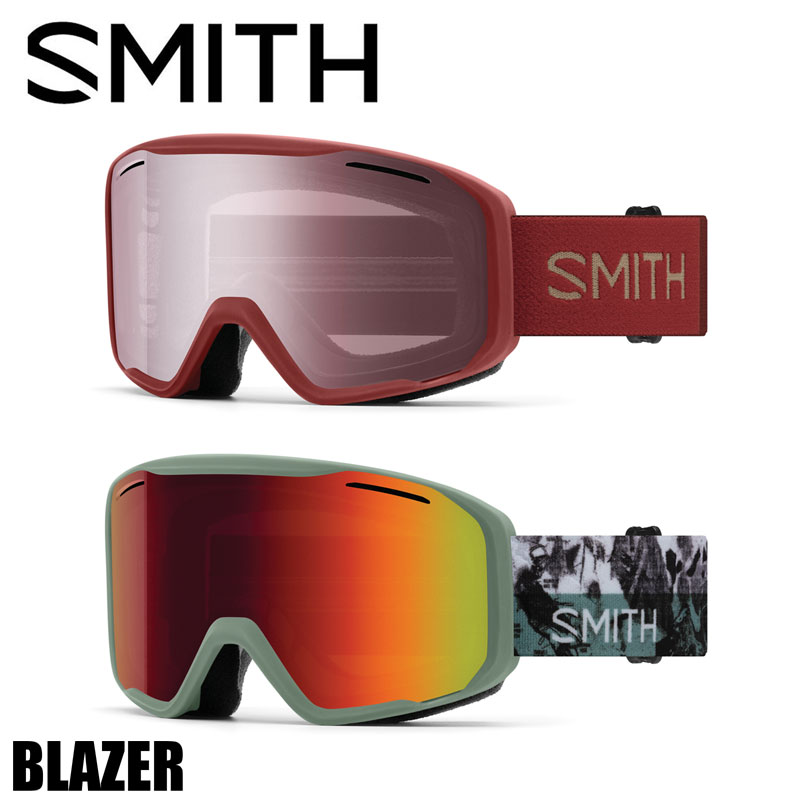 SMITH スミス BLAZER ゴーグル アジアンフィット 24/25 国内正規品 ブレイザー スノーボード スキー リーズン 平面レンズ 曇り止め ダブルレンズ GOGGLE ミラー