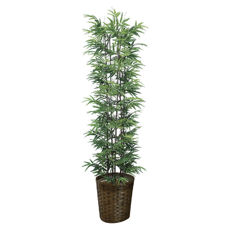インテリア フェイクグリーン・人工観葉植物 黒竹1.8m(幹:天然黒竹) 光触媒加工（V-CAT）｜七to八-Seven to eight-