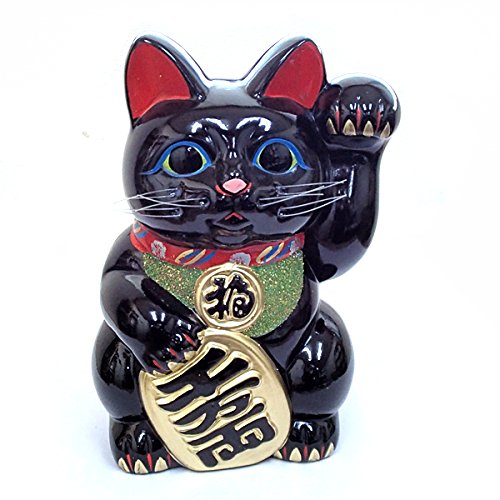 楽天市場】常滑焼 招き猫 8号小判白猫貯金箱 左手上げ (143-66-86