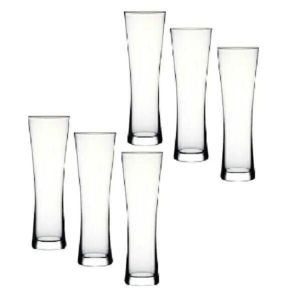 （6客組）二ノ宮クリスタル ビールグラス BLANC (ブラン) ピルスナー0.5