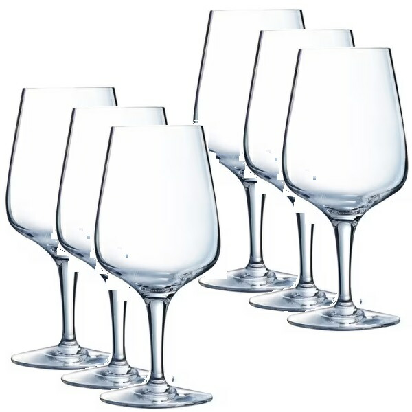 【6客組】Arc International（アルクインターナショナル）Chef \u0026 Sommelier（シェフアンドソムリエ）ワイングラス シュープリーム マルチパーパス35 350ml 全面強化ガラス