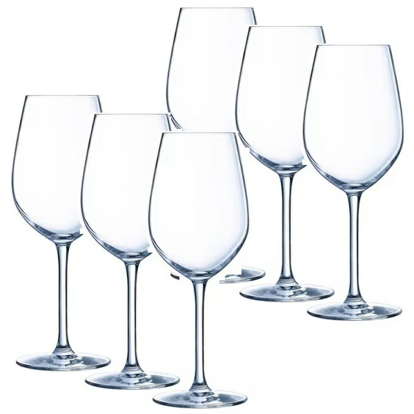 （6客組）Arc International（アルクインターナショナル）Chef \u0026 Sommelier（シェフアンドソムリエ）ワイングラス シークエンス ワイン３５ 350ml 全面強化ガラス 食洗機対応