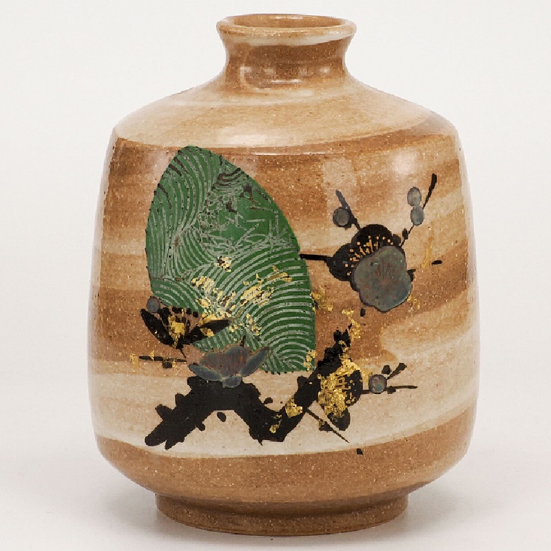 日本の伝統工芸品【九谷焼】5.5号花瓶 雅彩梅