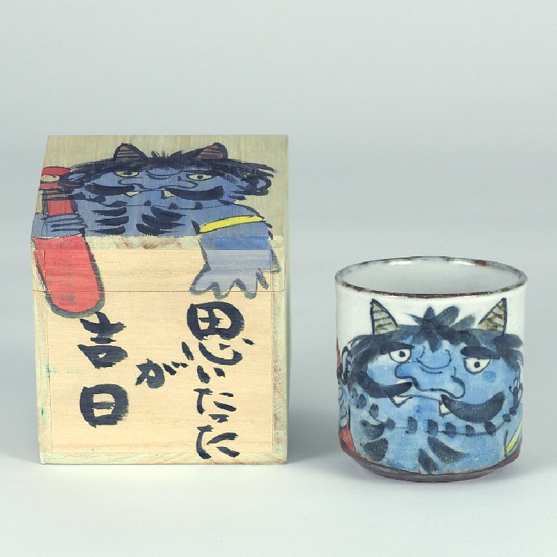 九谷焼 東孝子作 色いろかっぷ・思い立ったが吉日 青（330cc）｜七to八-Seven to eight- 7,810円