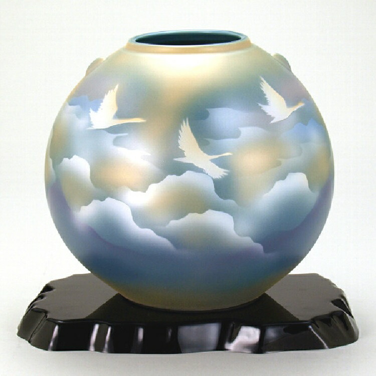 楽天市場】九谷焼 陶台付22号花瓶 本金牡丹孔雀 花器 華器 飾花瓶 陶器