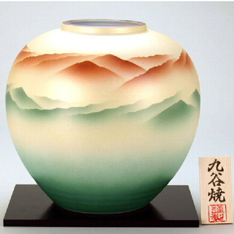 九谷焼 インテリア 花瓶・8号花瓶 曙(花台、木札付)|七to八-Seven to eight-