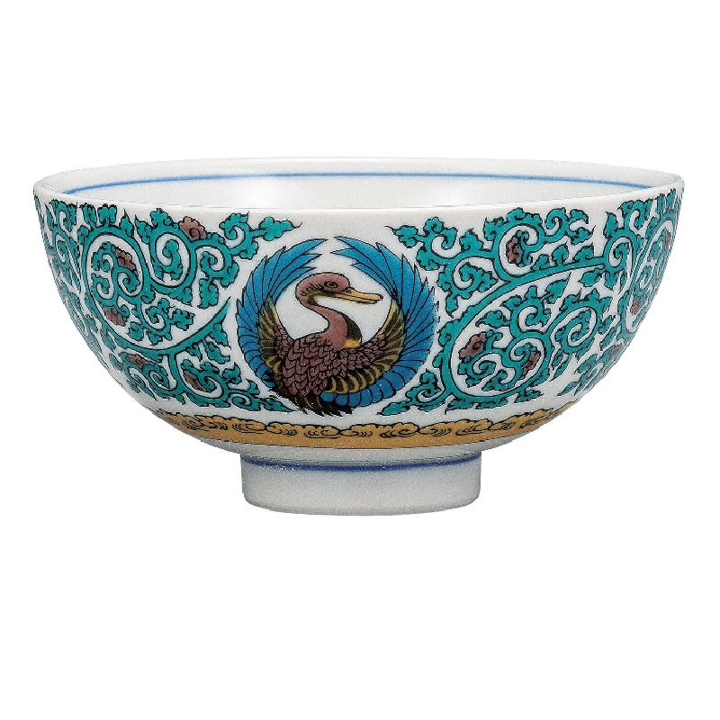 楽天市場】九谷焼 ご飯茶碗 福良雀 縦2羽 飯碗 中村陶志人作 : 九谷焼