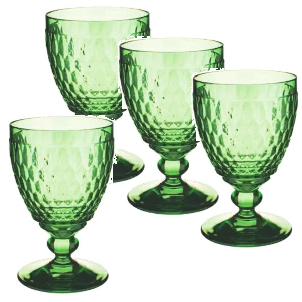 （4客組）Villeroy&Boch Boston（ボストン ビレロイ&ボッホ）ワイングラス・ボストン ワインゴブレット230（230ml）グリーン