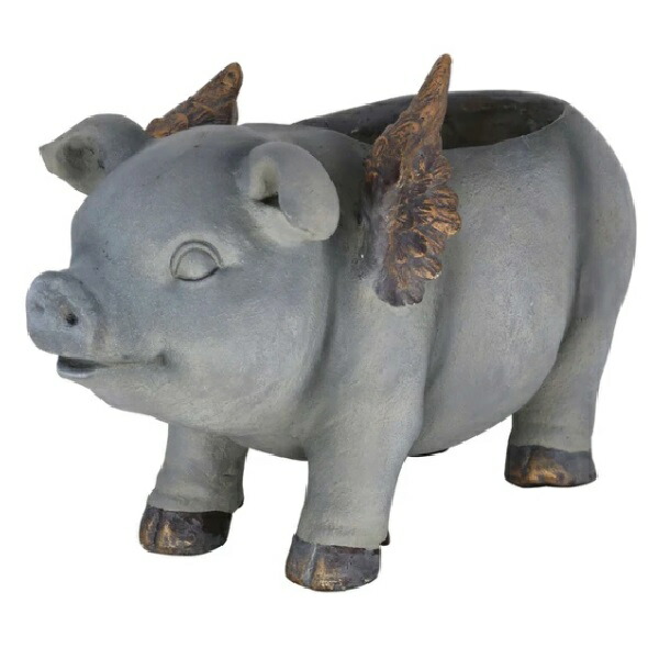 ガーデンオーナメント・フラワーポット（PIG）ガーデンオブジェ