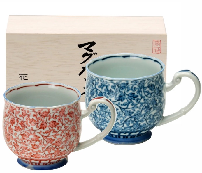 美濃焼 唐草コップ 約250ml