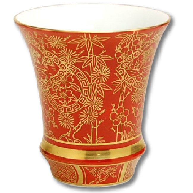 有田焼 金彩松竹梅（反り型）日本酒グラス SAKE GLASS｜七to八-Seven to eight-