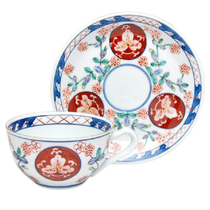 有田焼 古伊万里被子植物 珈琲碗皿 マグカップ・ティーカップ-キッチン用品・食器・調理器具-コーヒー・お茶用品